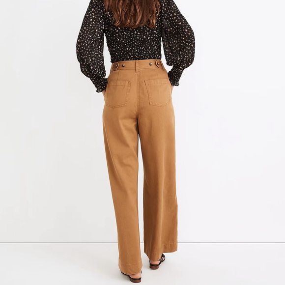 Madewell Corwin Pleated Straight Pants - Size 4 - Toffee - Picture 2 of 11